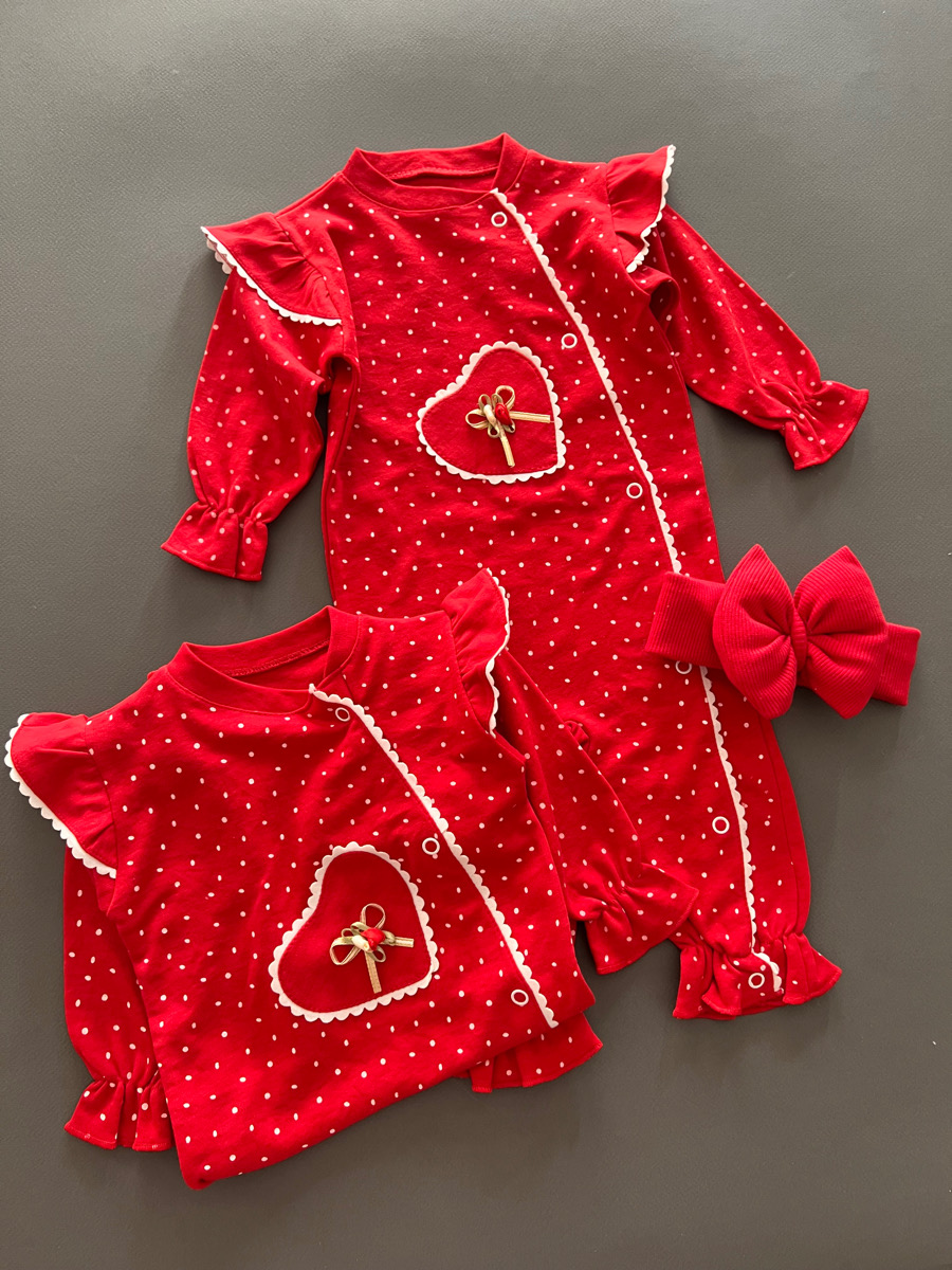 سرهمی قرمز خال خالی