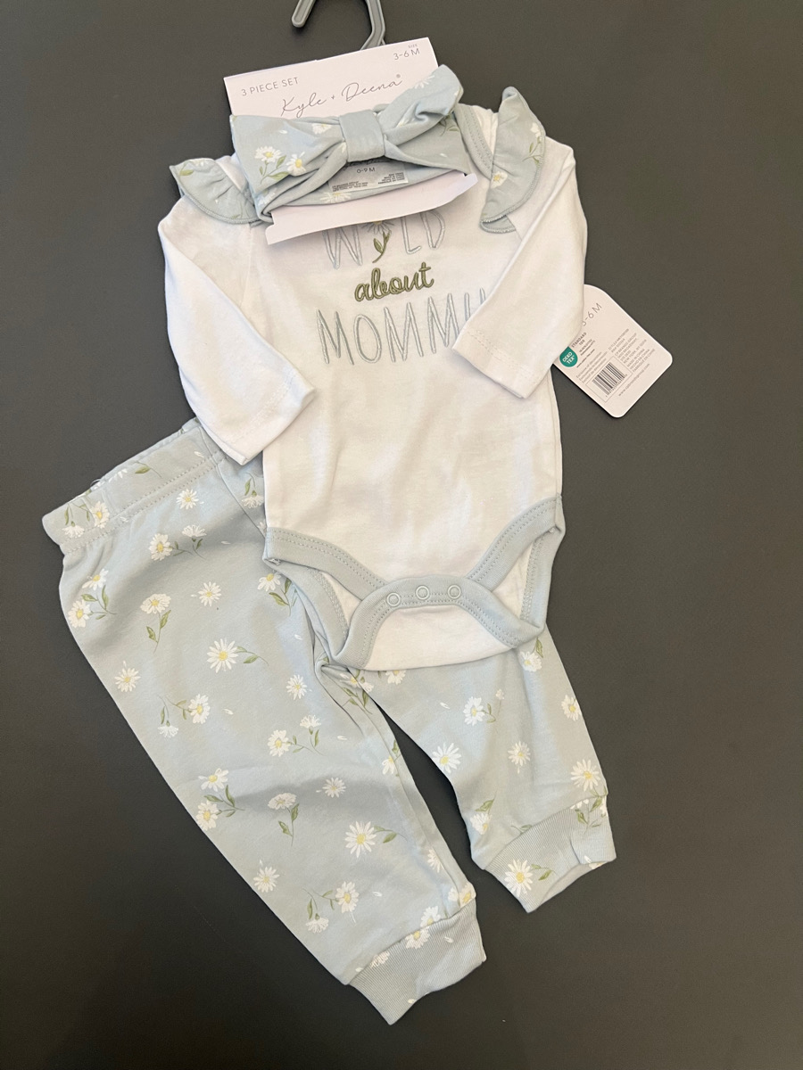 ست سه تکه آبی سفید