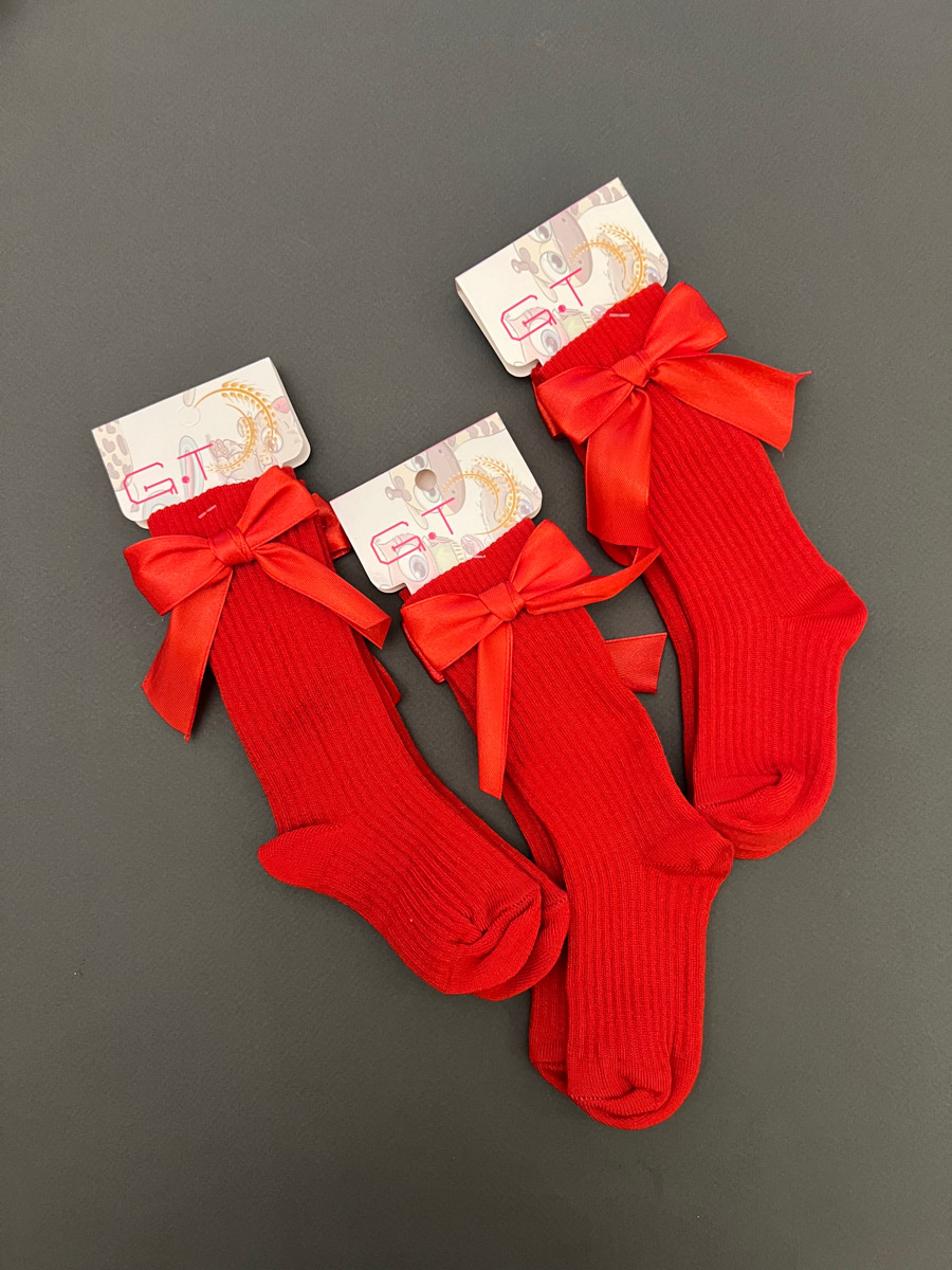 جوراب کبریتی قرمز پاپیون