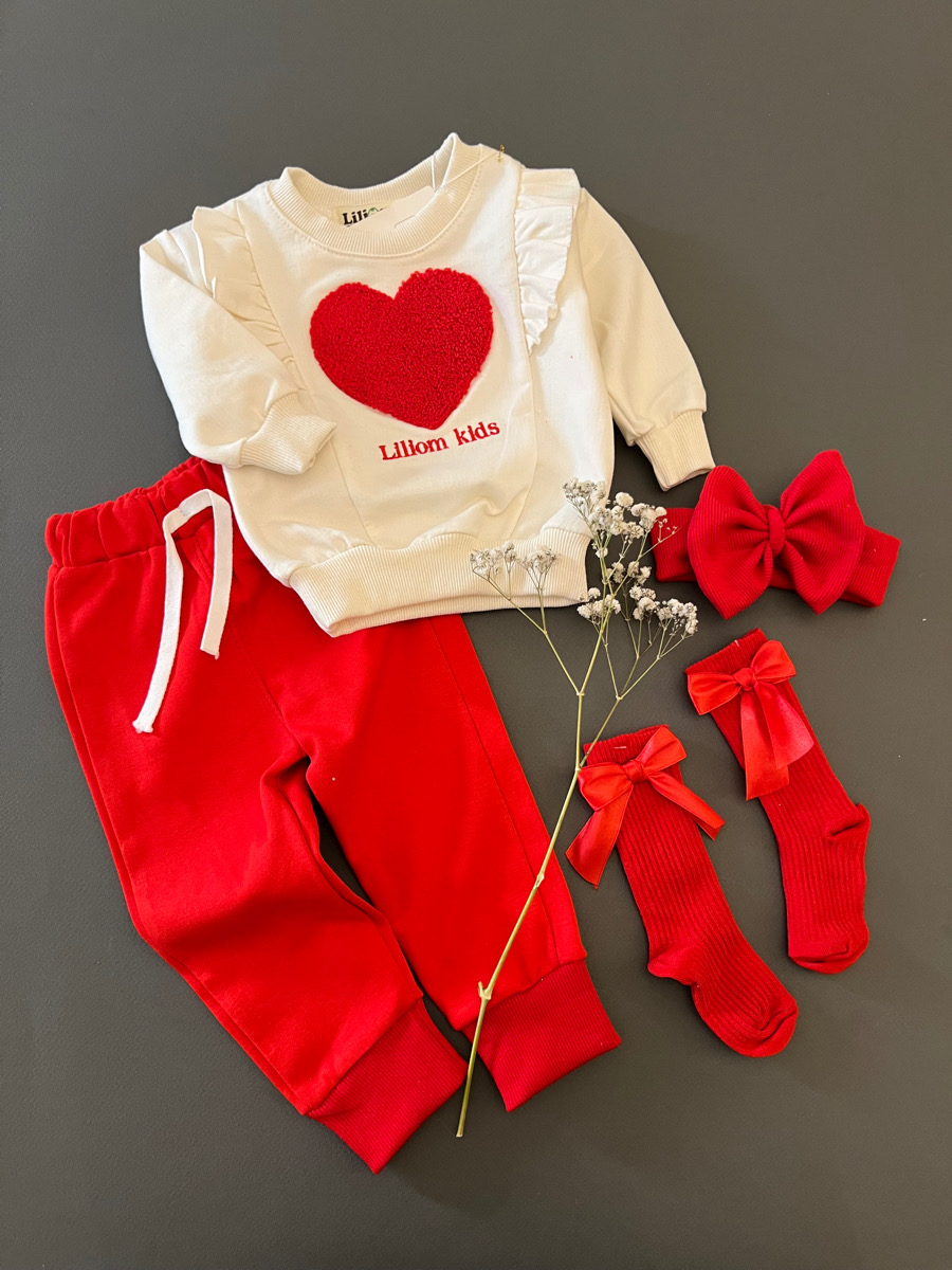 ست دورس و شلوار قلب