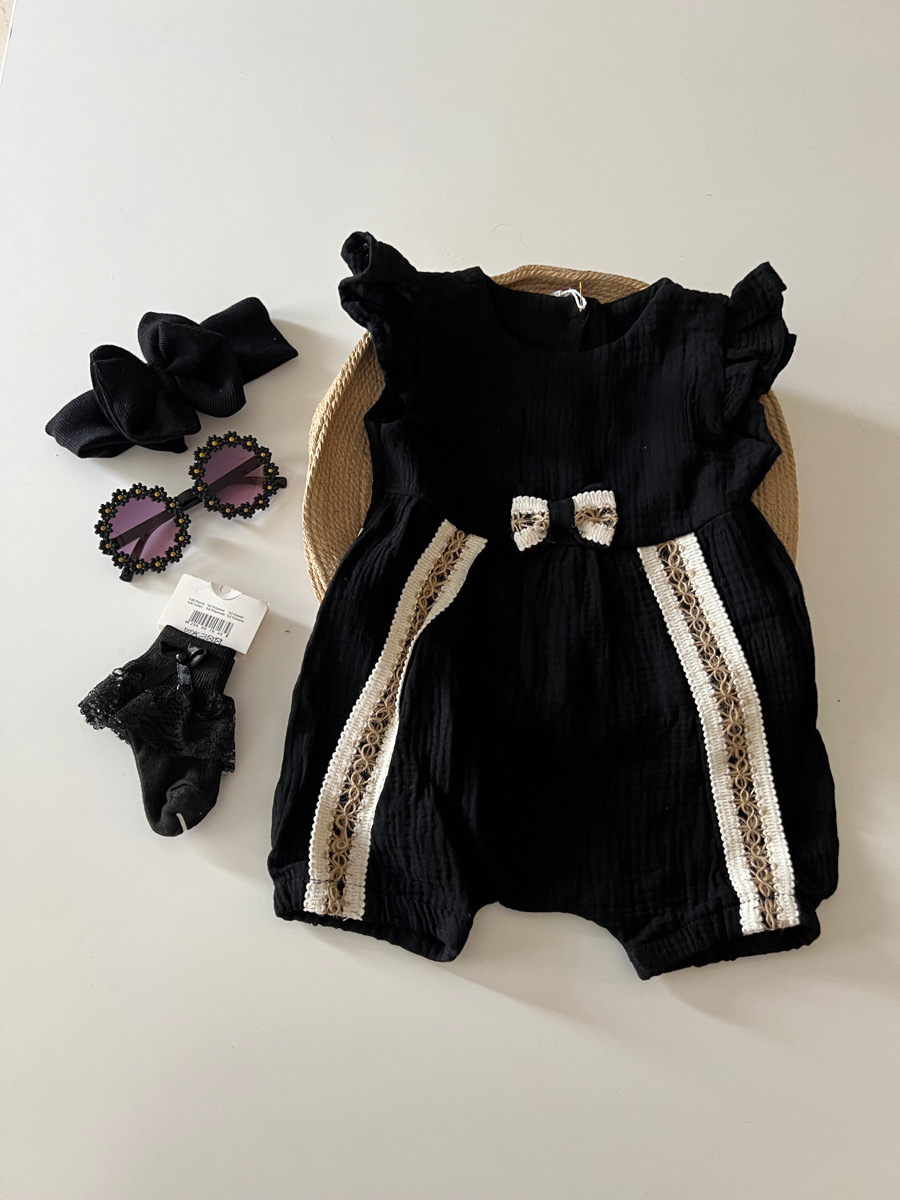 رامپر موسلین مشکی