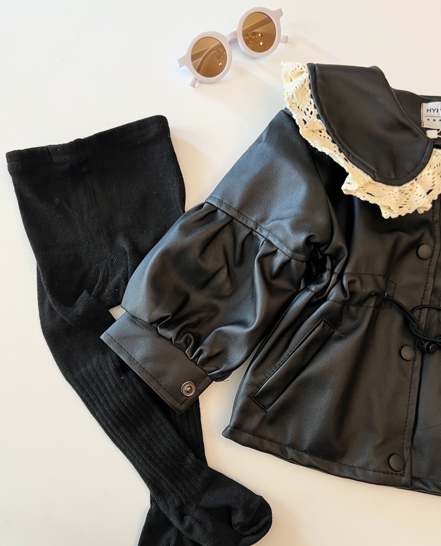 کت چرم یقه گیپور