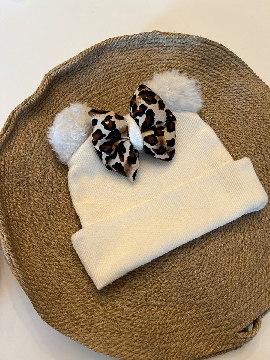 کلاه خرسی  پاپیون پلنگی