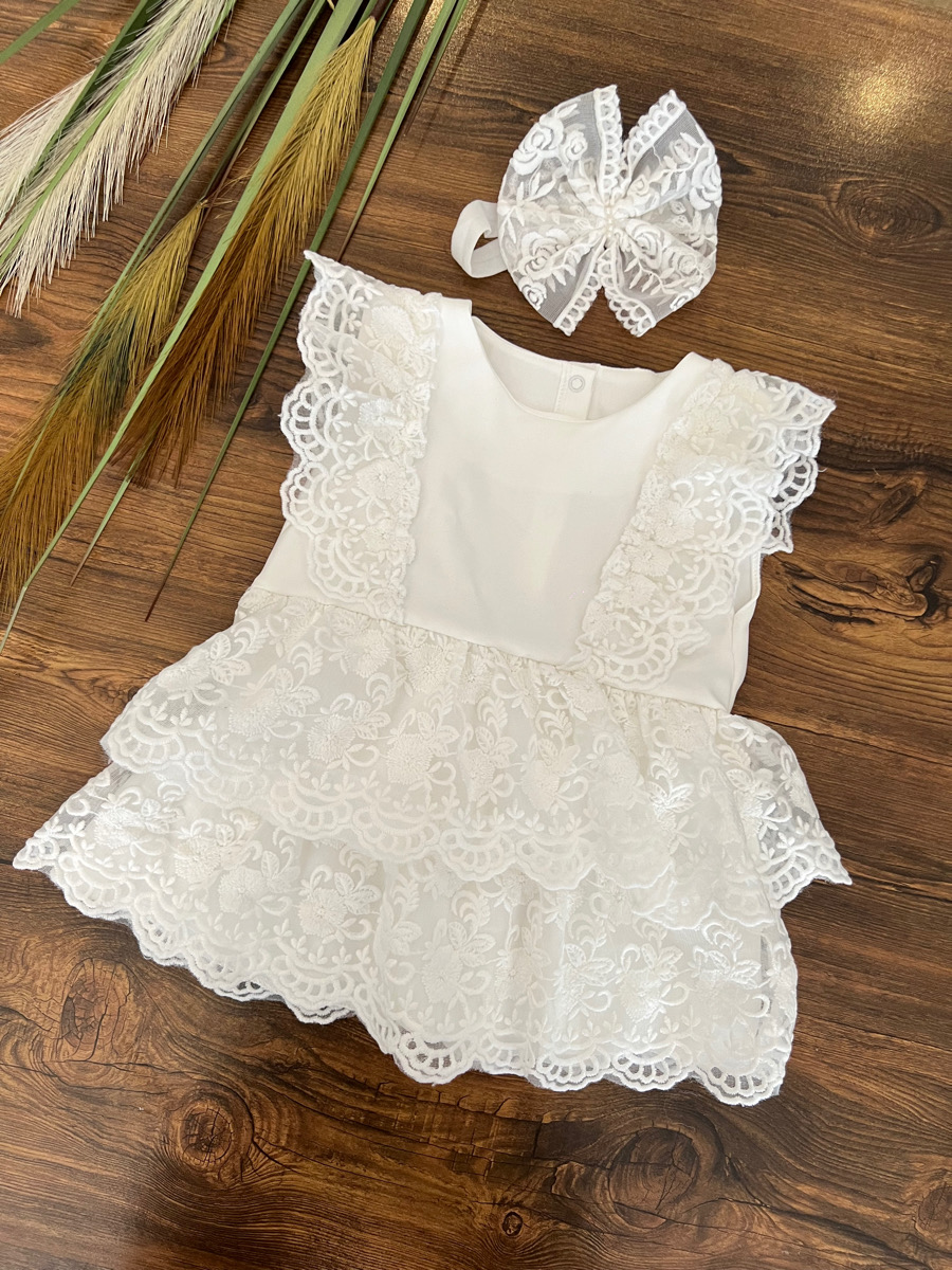 پیراهن توری دانتل برجسته