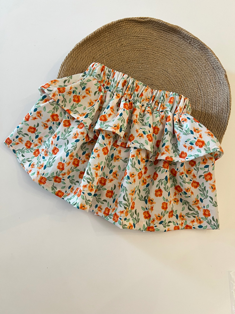 دامن گل نارنجی