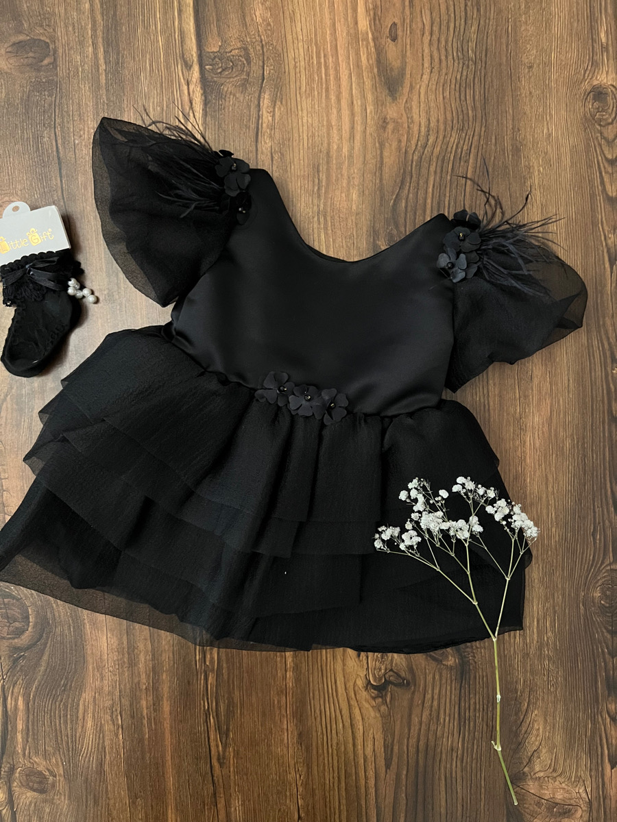 پیراهن پرنسسی تور مشکی