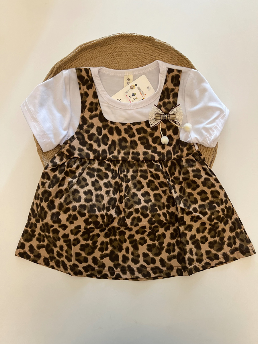 پیراهن  سفید پلنگی