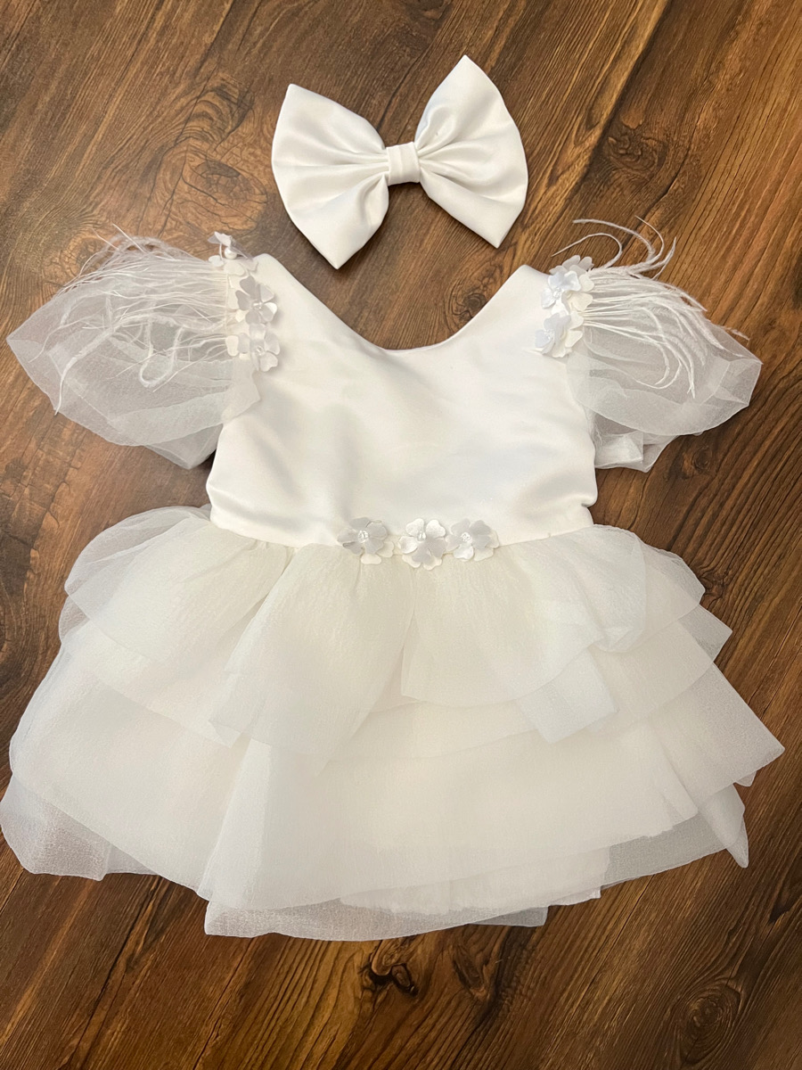 پیراهن پرنسسی تور سفید