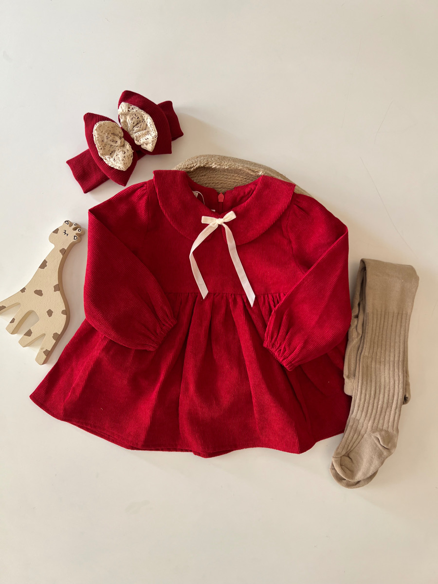 پیراهن قرمز یقه ب ب