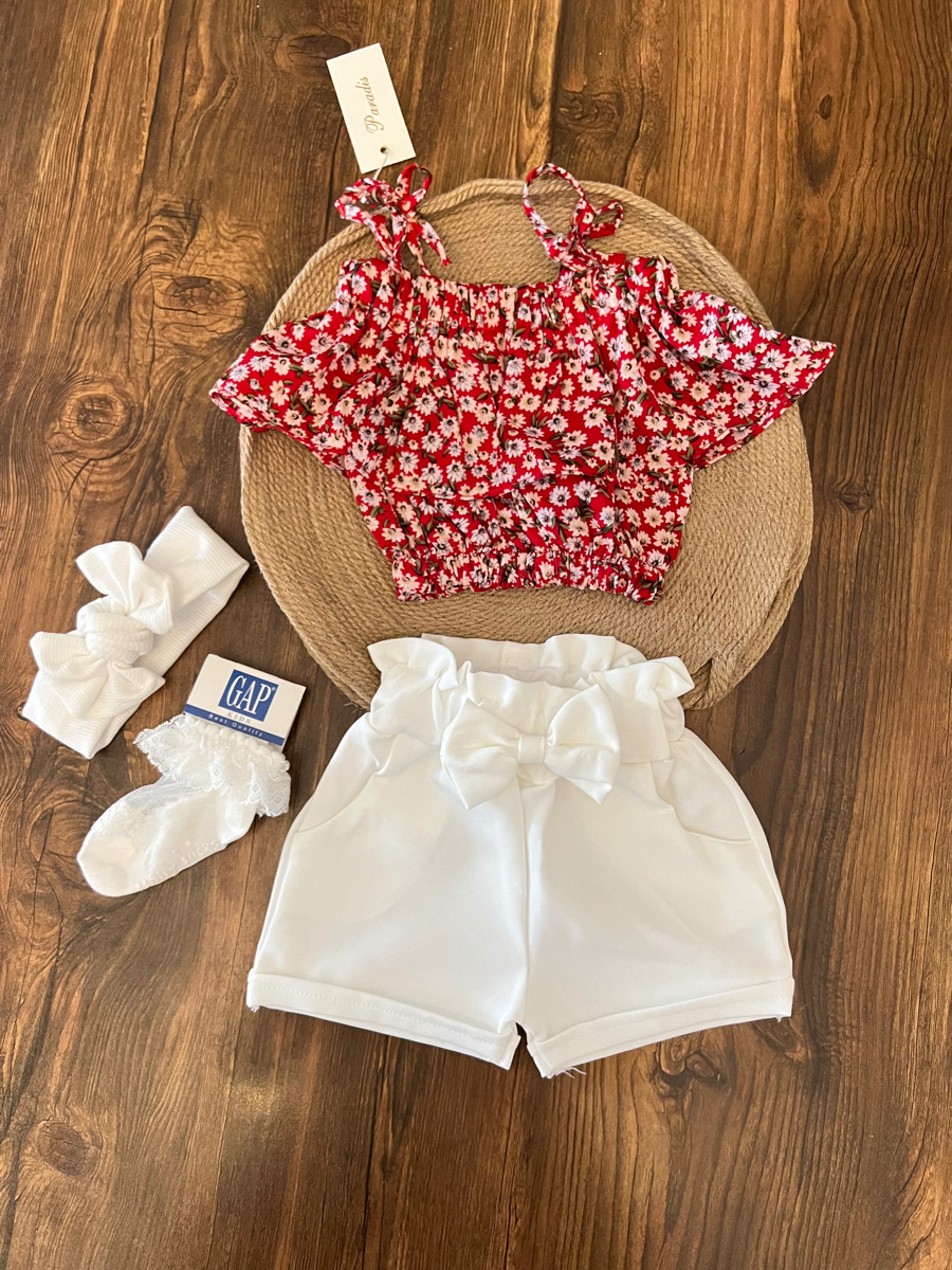 دوتیکه شلوارک سفید