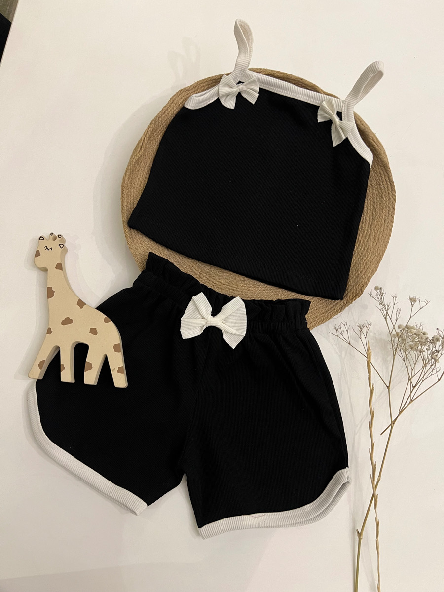 تاپ شلوارک سیاه  سفید