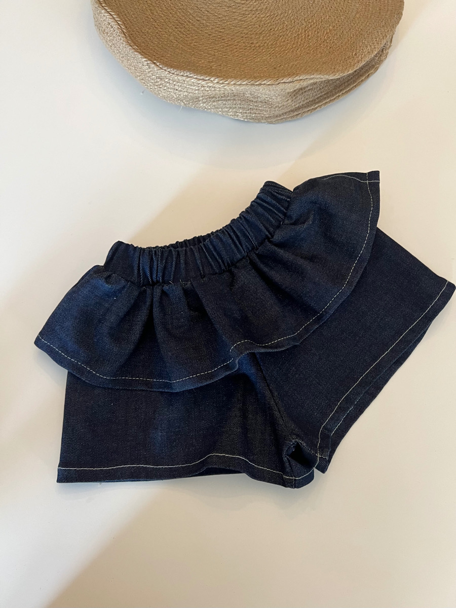 شلوارک جین سرمه ای