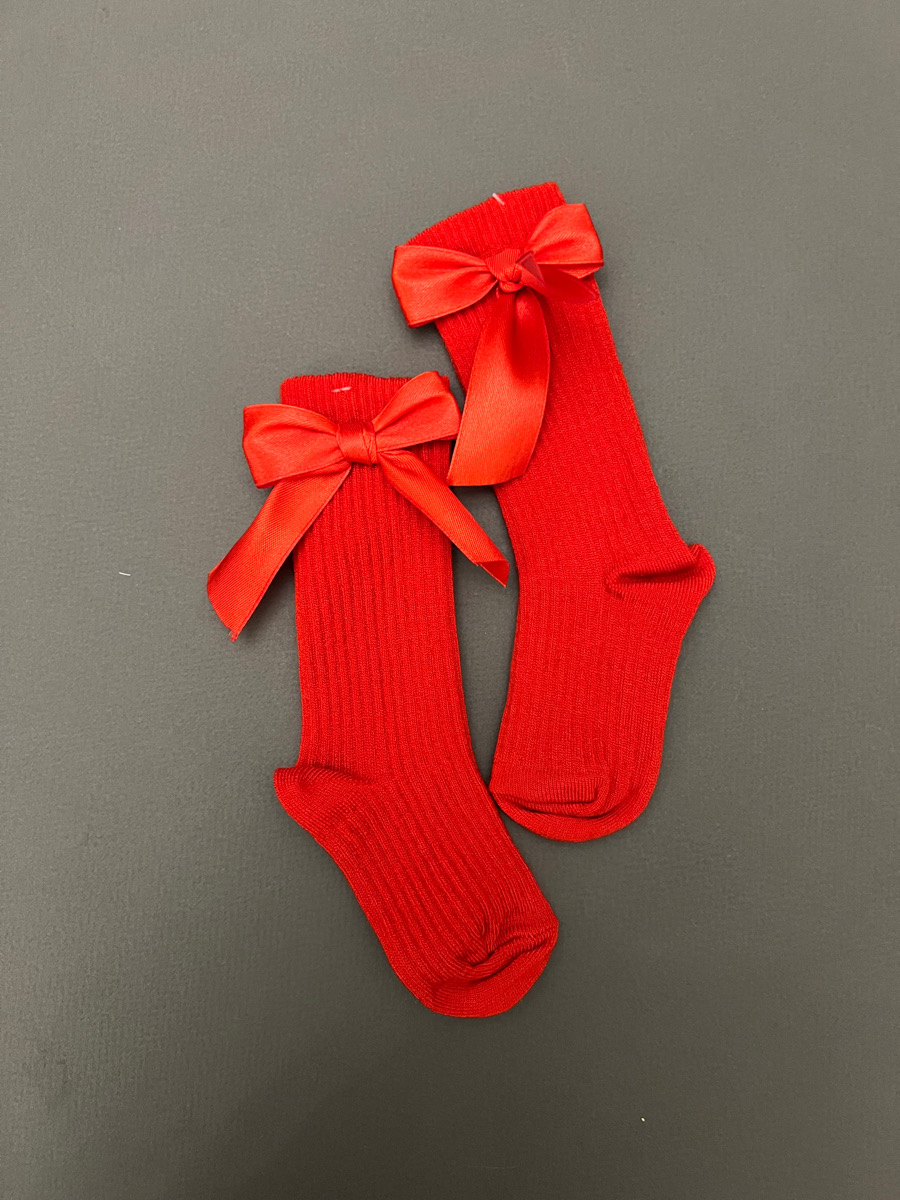 جوراب کبریتی قرمز پاپیون