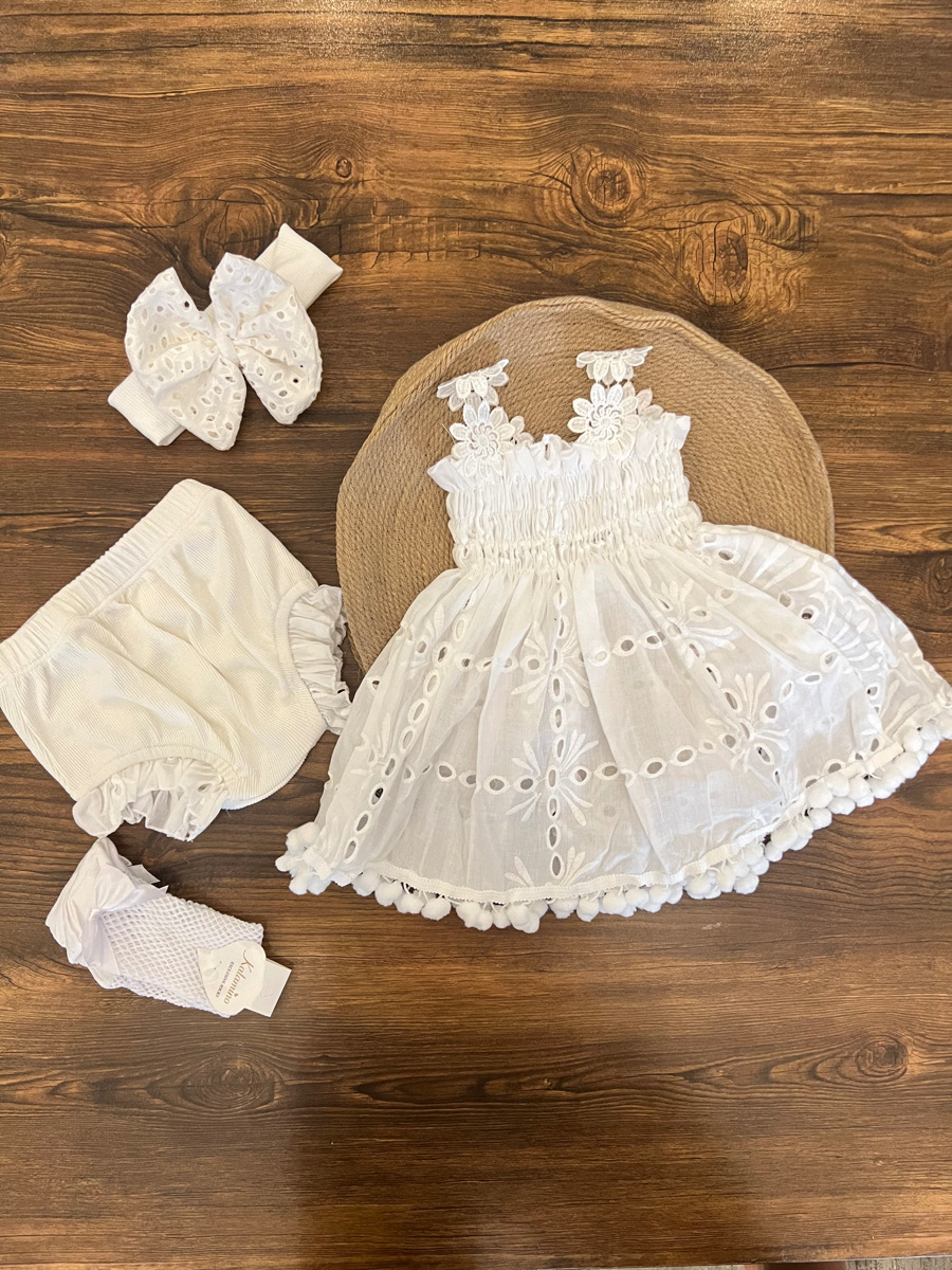 خامه دوزی دو تیکه سفید