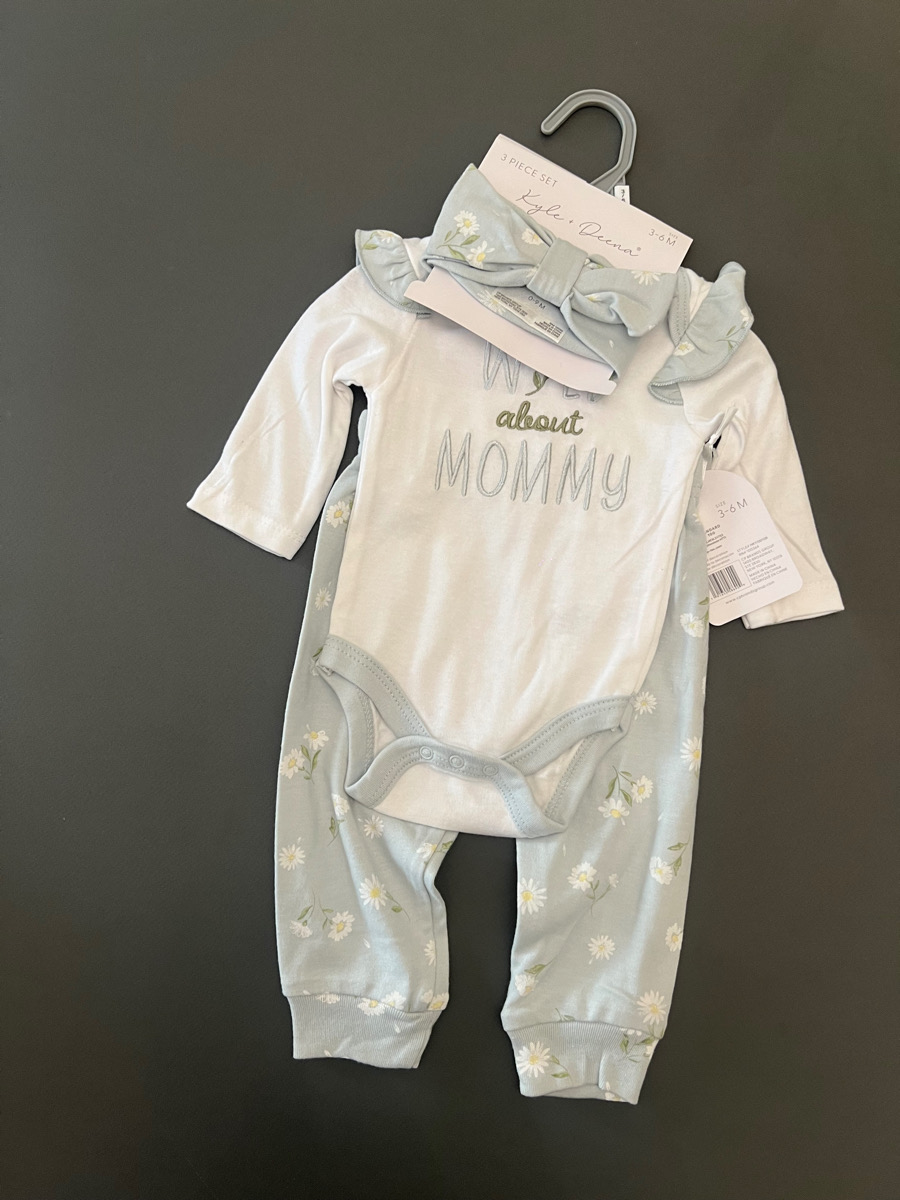 ست سه تکه آبی سفید