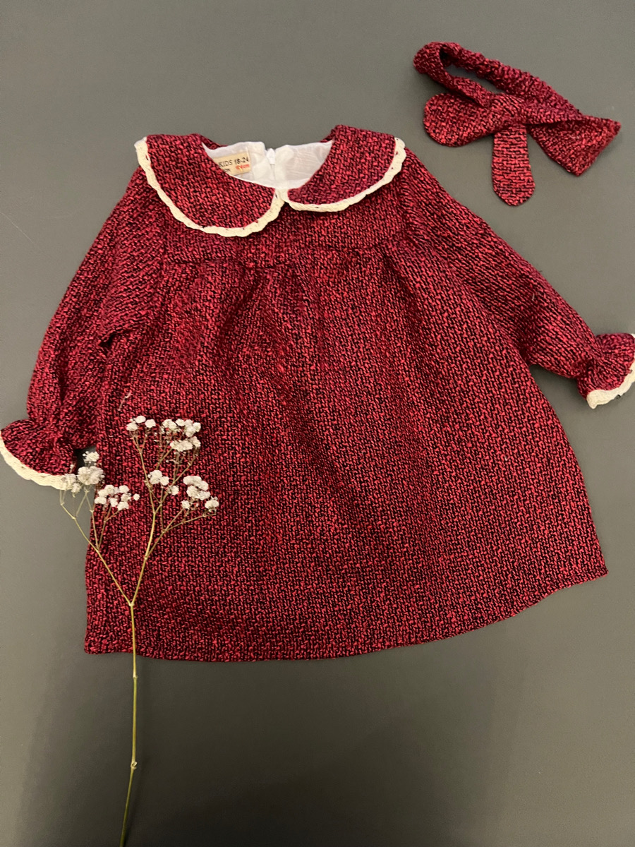 پیراهن ترمه قرمز + هد