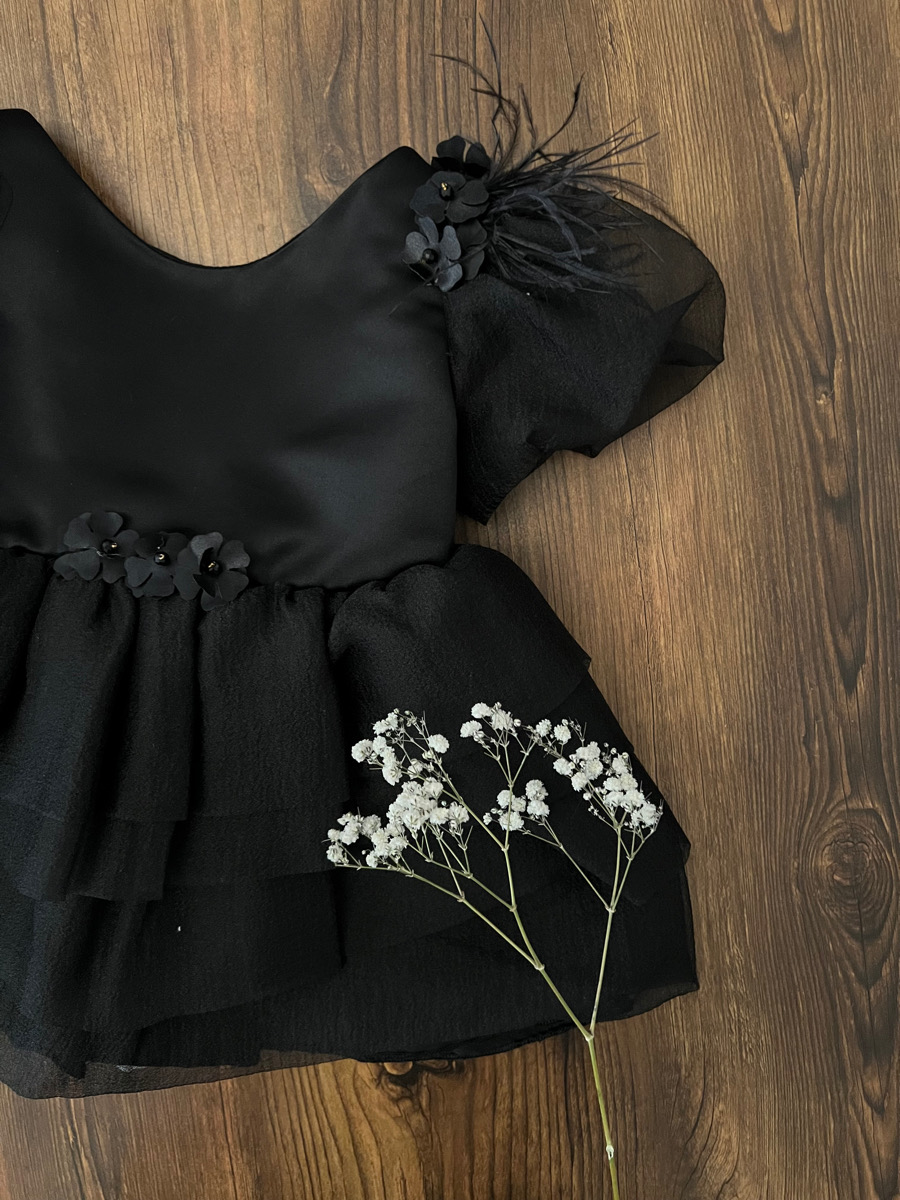 پیراهن پرنسسی تور مشکی