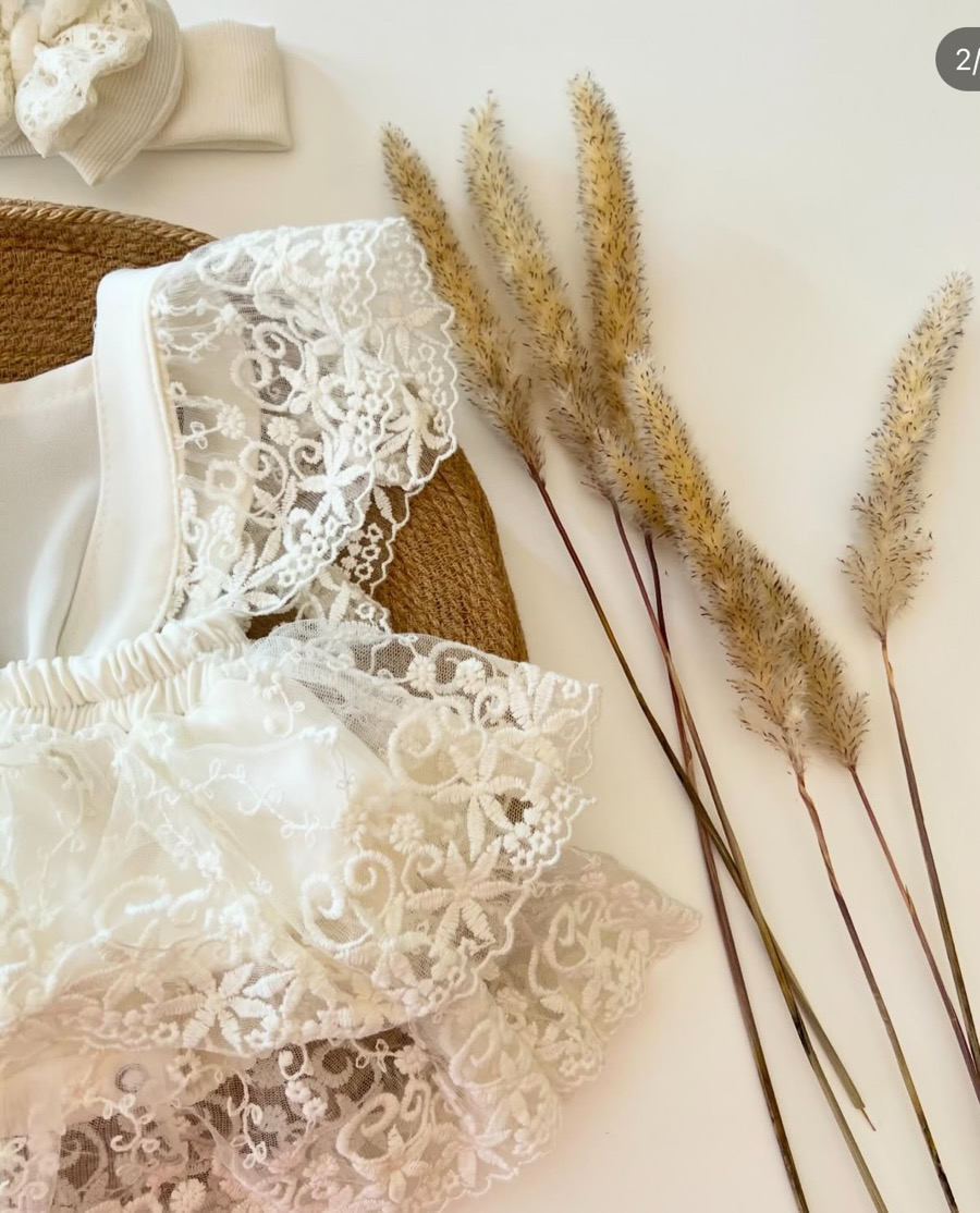 پیراهن دانتل گل زیردکمه