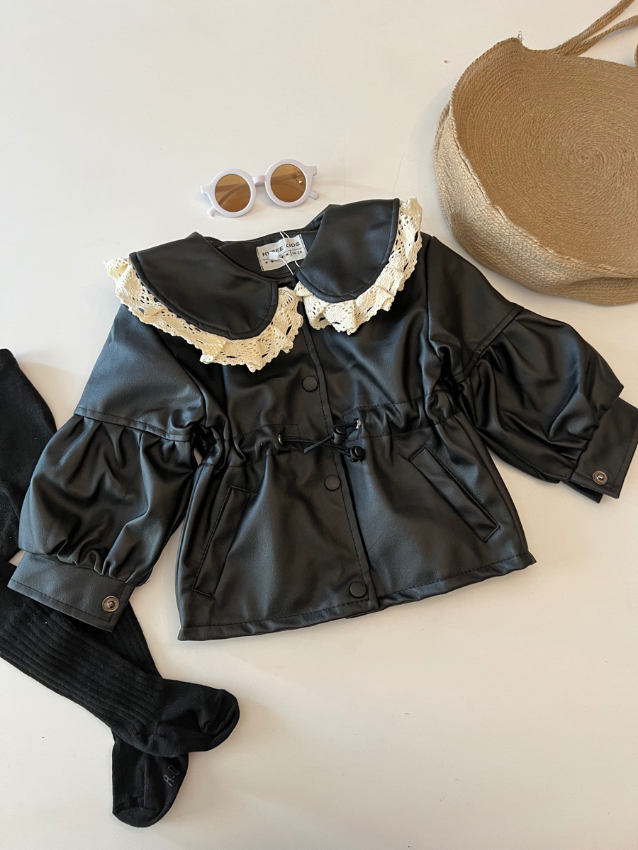 کت چرم یقه گیپور