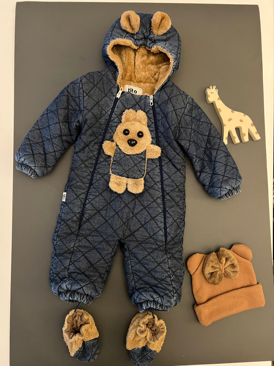 کاپشن سرهمی جین پشمی